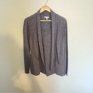 Croft & Barrow Charcoal Cardigan Sweater